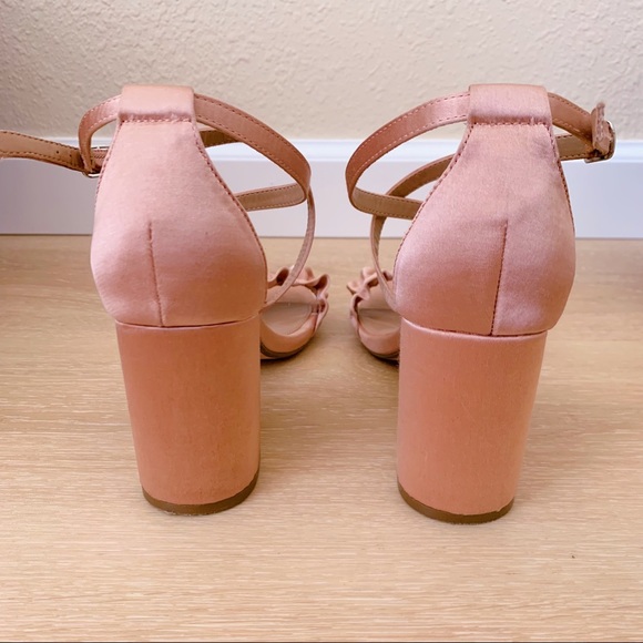 Steve Madden Sundaze Ruffle Satin Block Heels - Picture 7 of 9